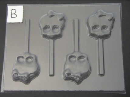 471sp Monster Low Chocolate Candy Lollipop Mold FACTORY SECOND